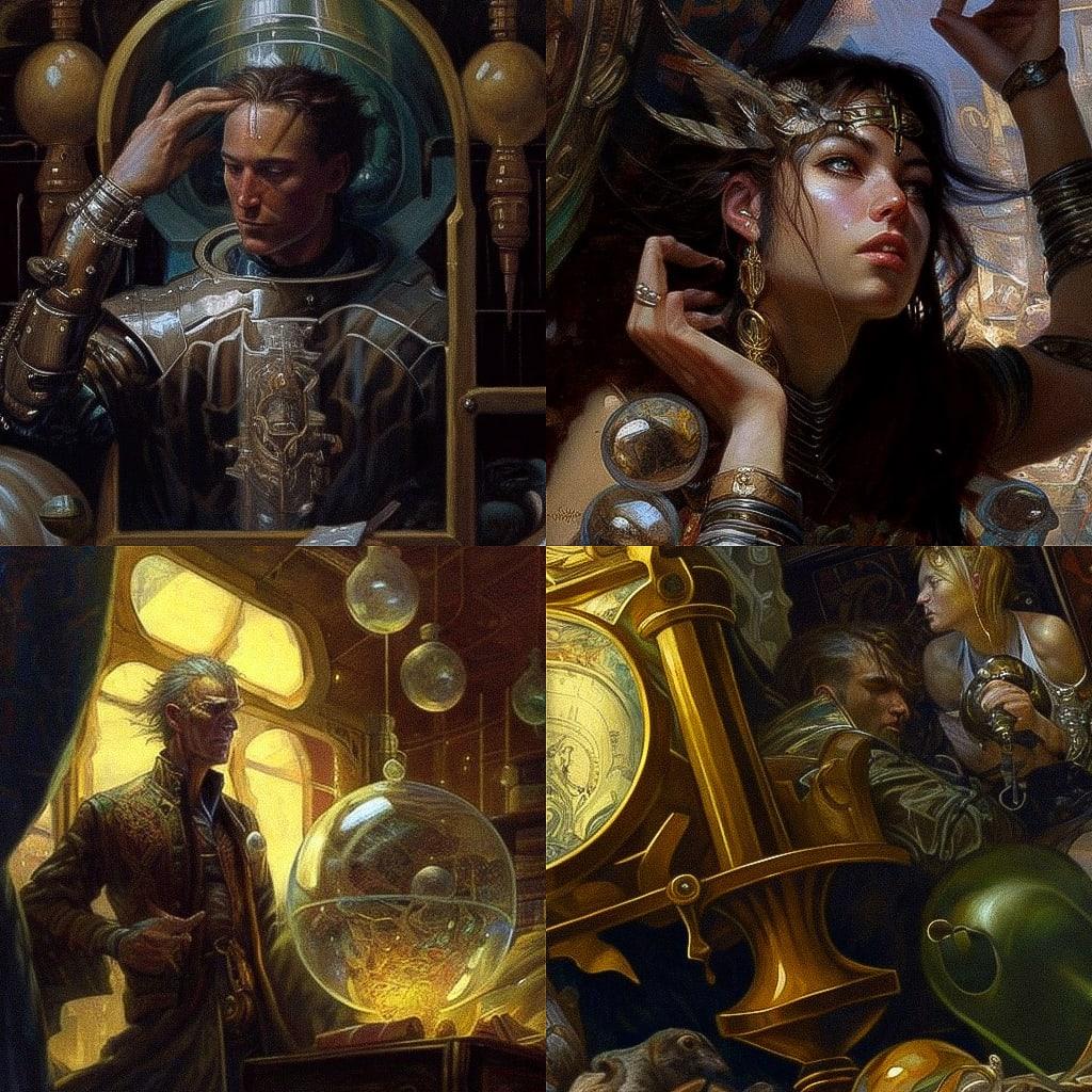 Donato Giancola style, Midjourney V4, render 1 of 4