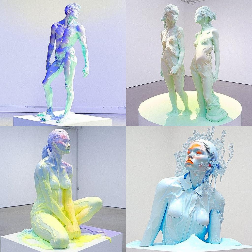Donna Huanca style, Midjourney V4, render 1 of 4