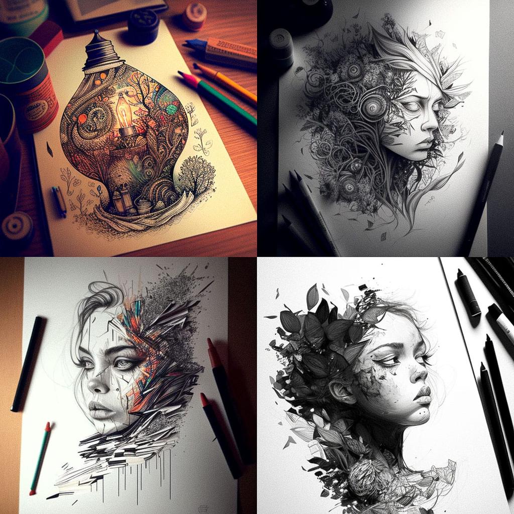 Doodle style, Midjourney V4, render 1 of 4