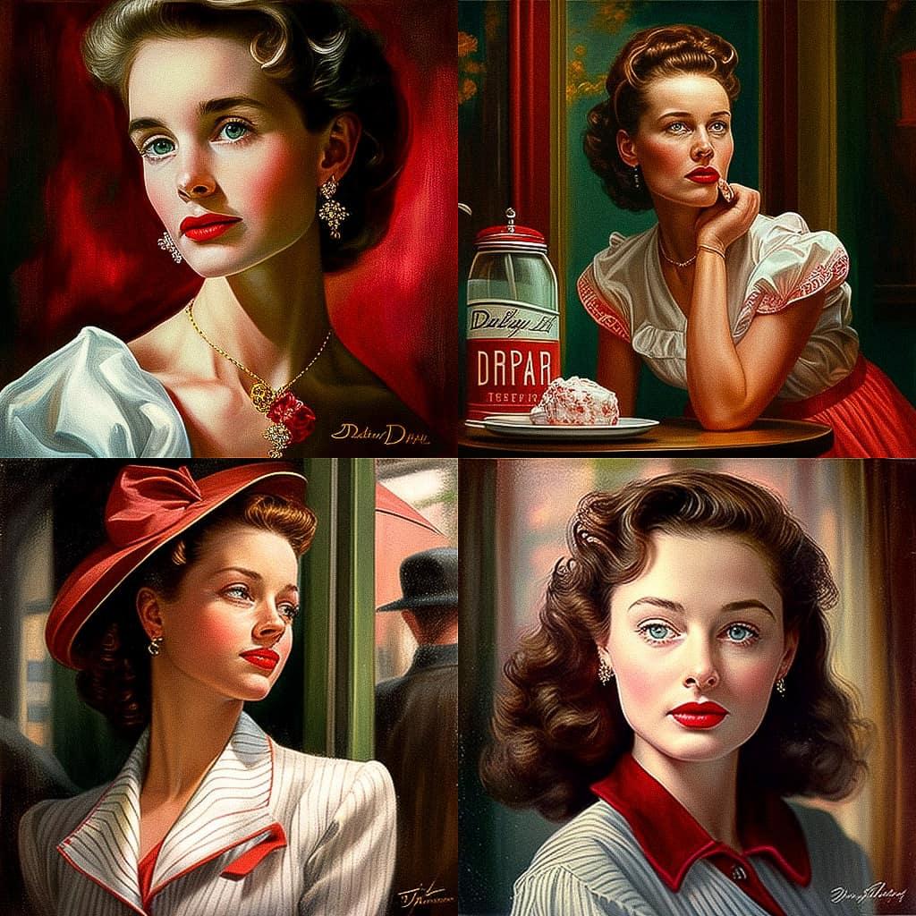 Dorothy Draper style, Midjourney V4, render 1 of 4