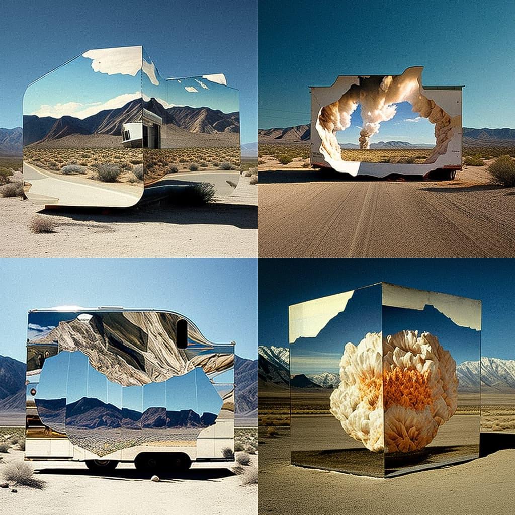 Doug Aitken style, Midjourney V4, render 1 of 4