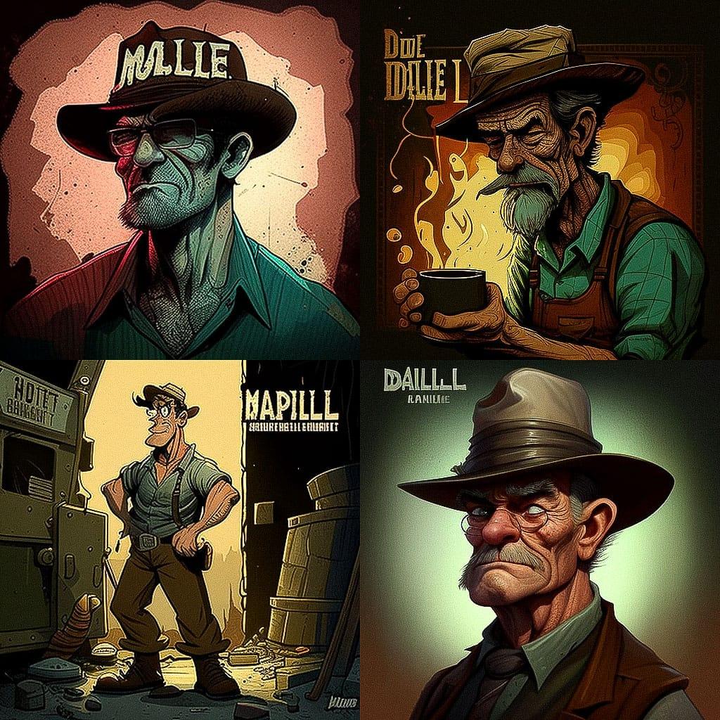 Doug Marlette style, Midjourney V4, render 1 of 4