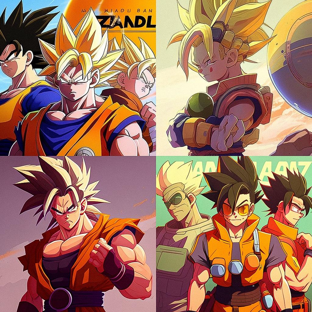 Dragon Ball Z Kakarot style, Midjourney V4, render 1 of 4
