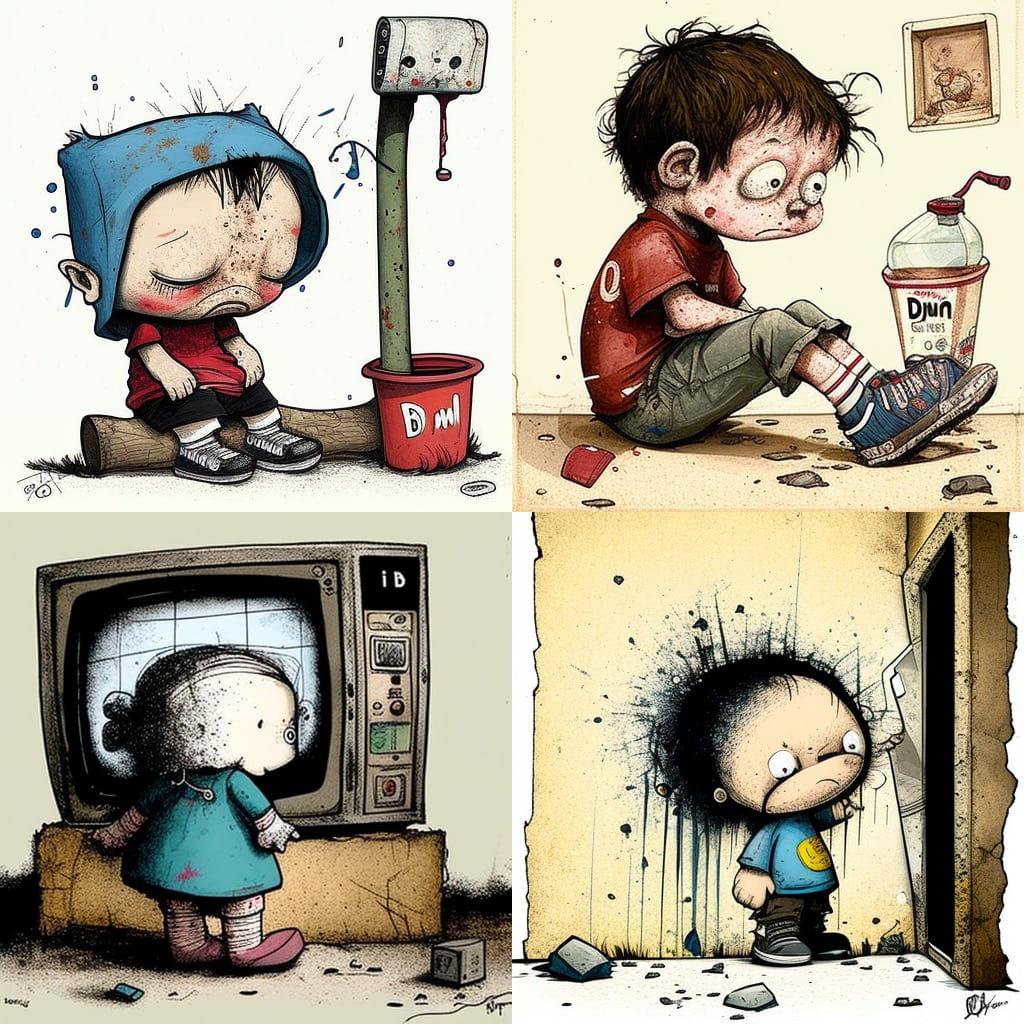 Dran style, Midjourney V4, render 1 of 4