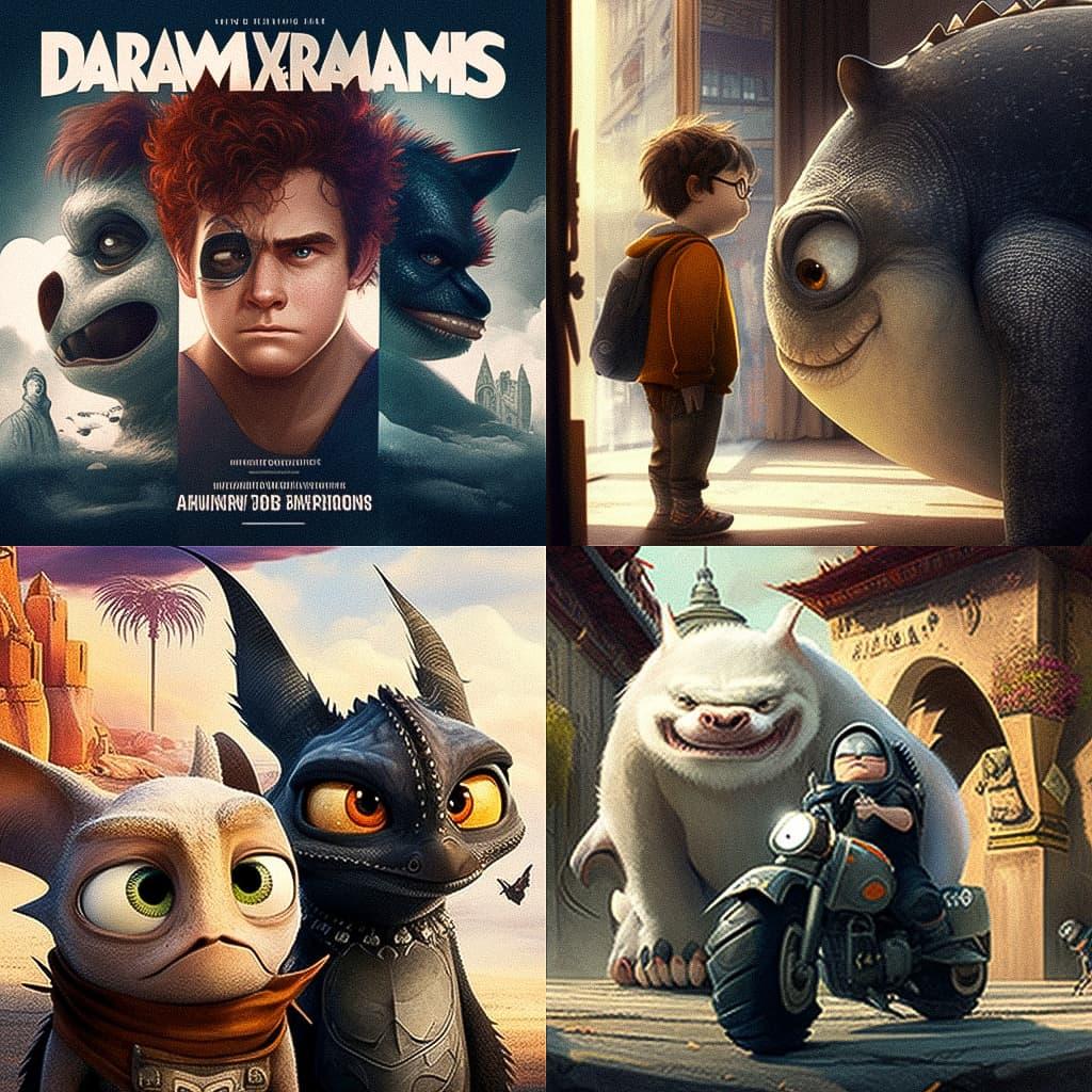 Dreamworks style, Midjourney V4, render 1 of 4
