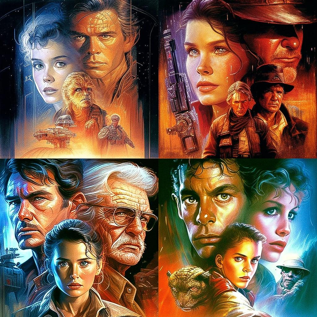 Drew Struzan style, Midjourney V4, render 1 of 4