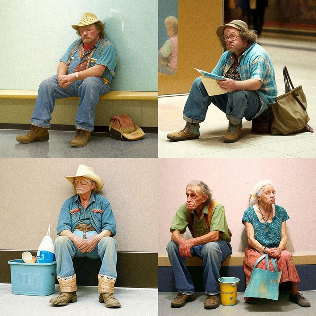 Duane Hanson style, Midjourney V4, render 1 of 4