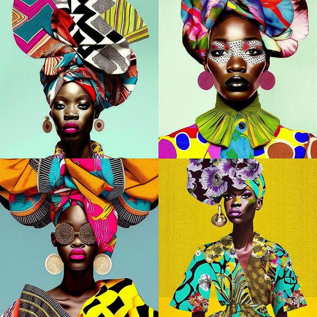 Duro Olowu style, Midjourney V4, render 1 of 4