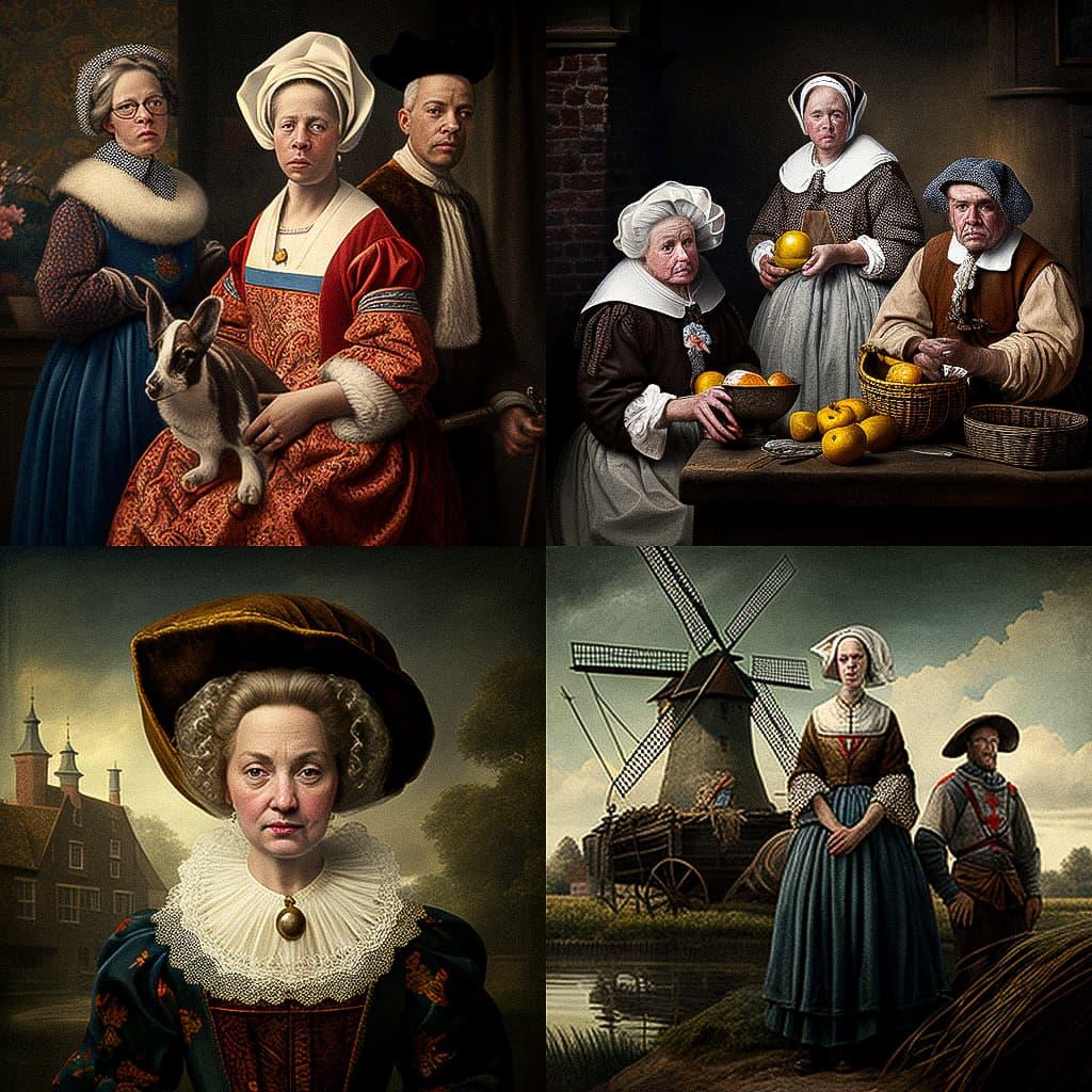 Dutch Golden Age style, Midjourney V4, render 1 of 4