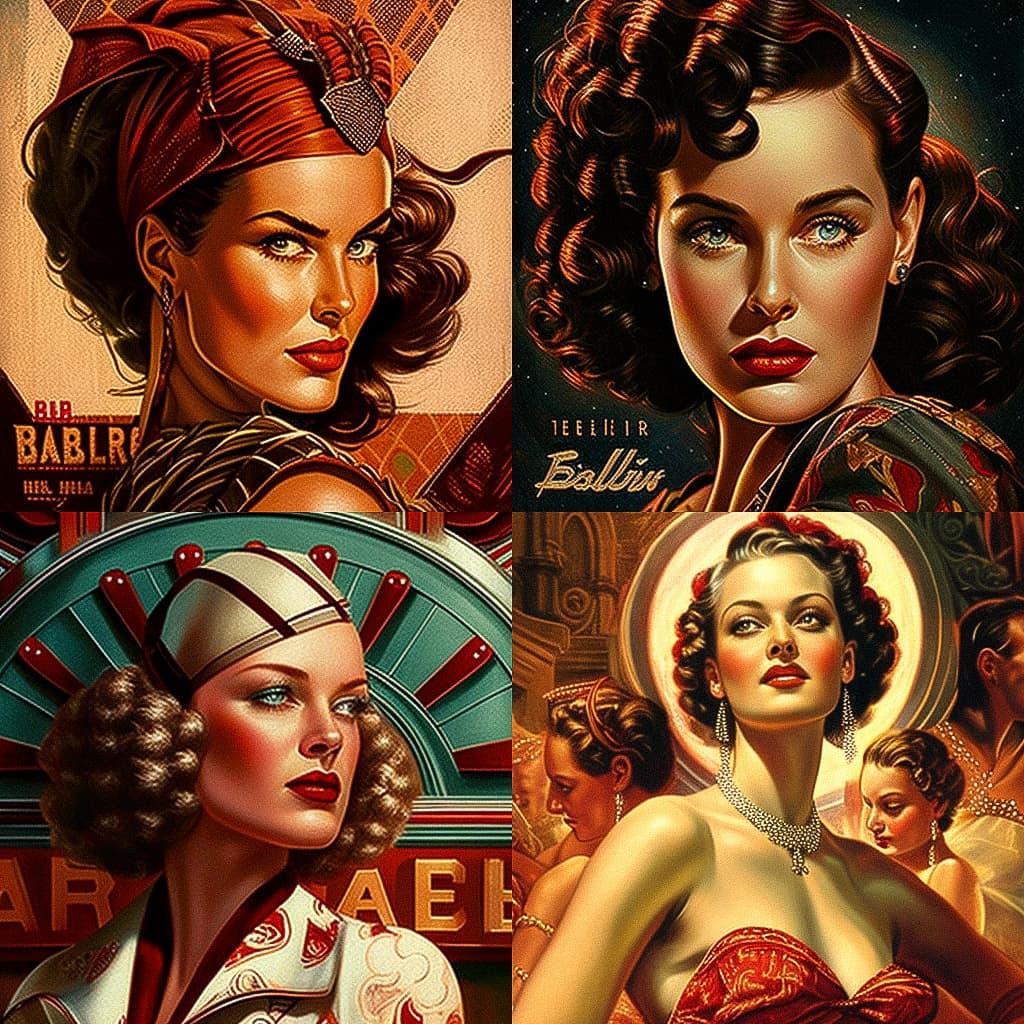 Earle Bergey style, Midjourney V4, render 1 of 4