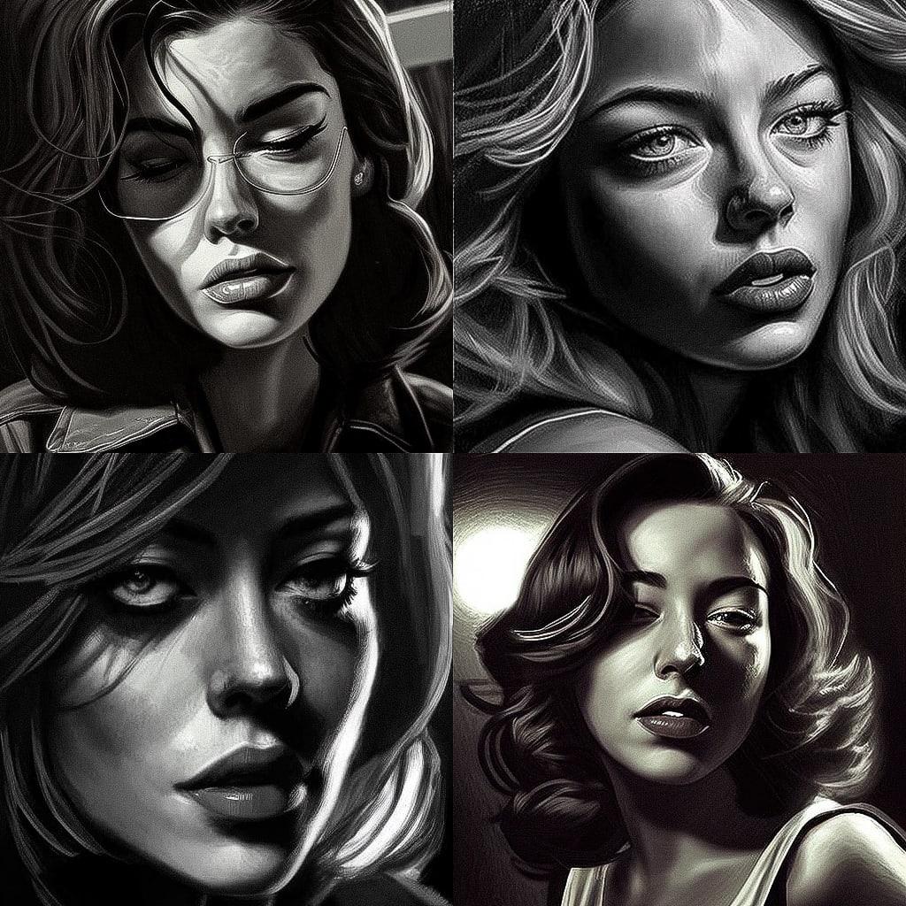 Ed Brubaker style, Midjourney V4, render 1 of 4