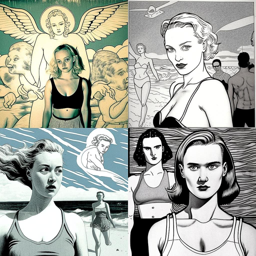 Ed Templeton style, Midjourney V4, render 1 of 4