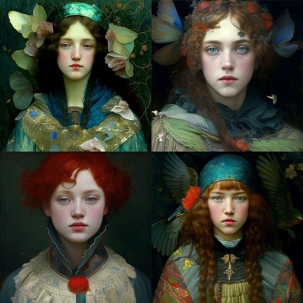 Edgar Maxence style, Midjourney V4, render 1 of 4