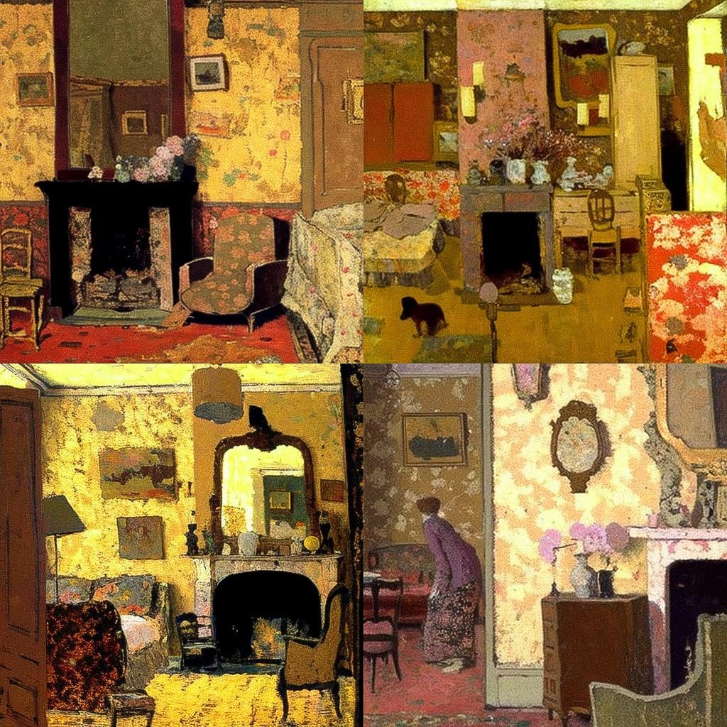 Edouard Vuillard style, Midjourney V4, render 1 of 4