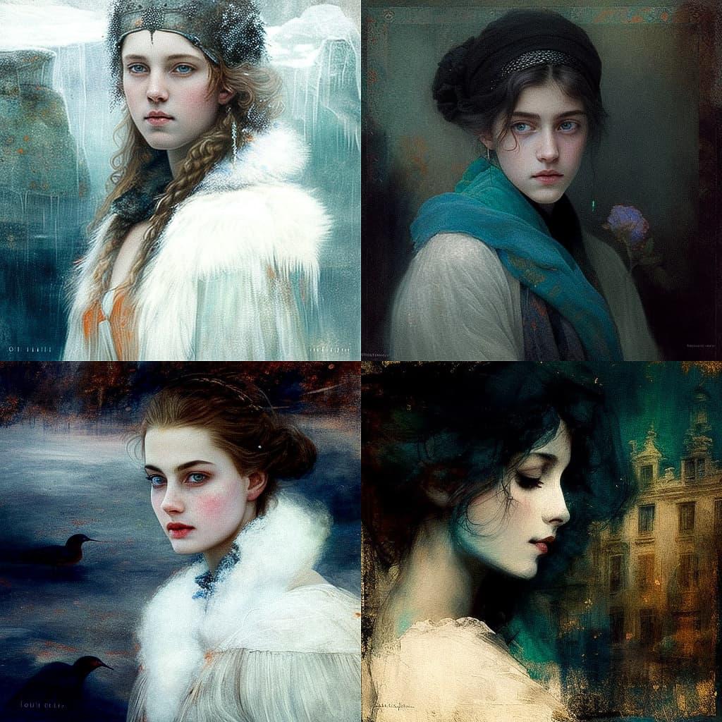 Eduard Veith style, Midjourney V4, render 1 of 4