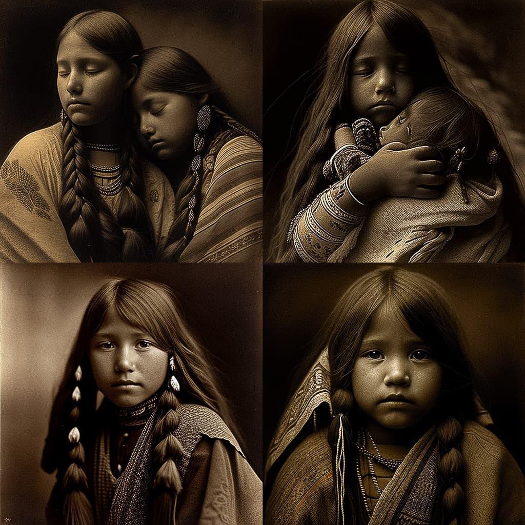 Edward S. Curtis style, Midjourney V4, render 1 of 4
