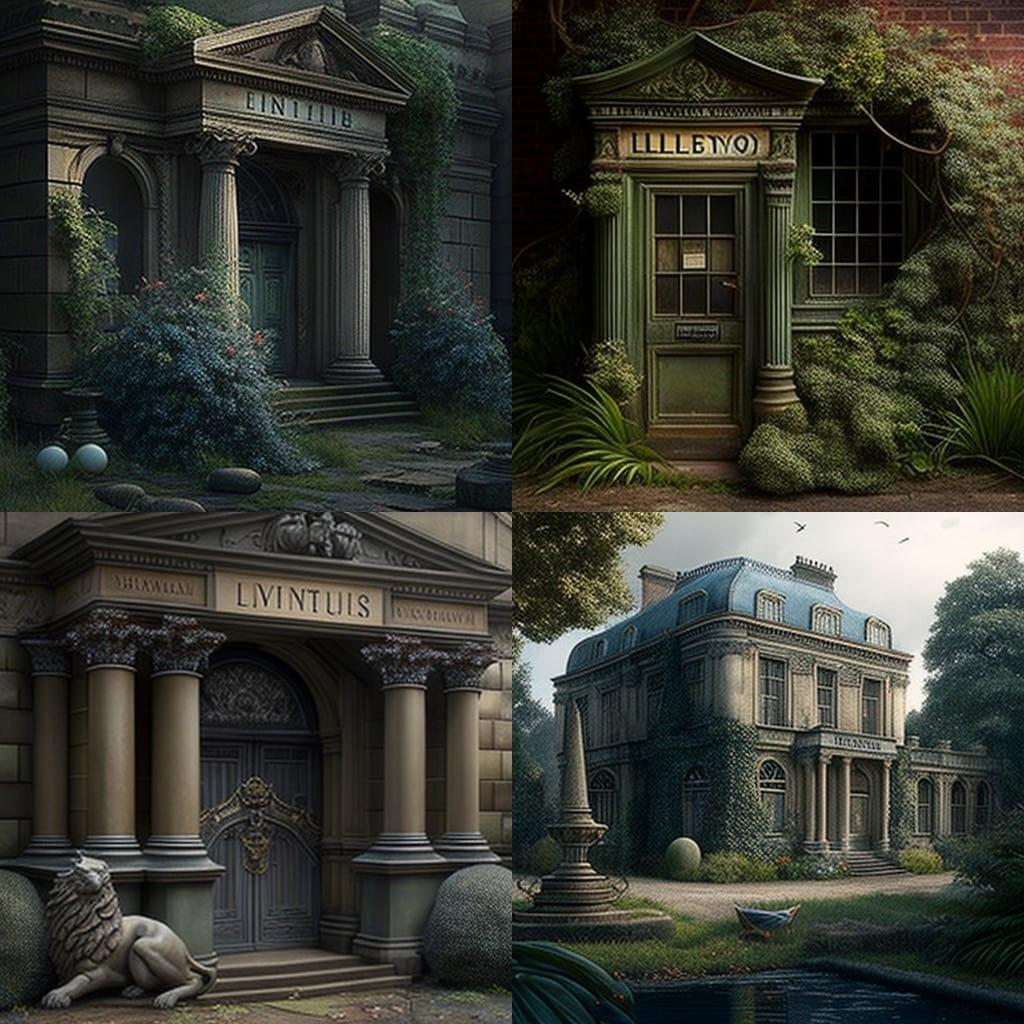 Edwin Lutyens style, Midjourney V4, render 1 of 4
