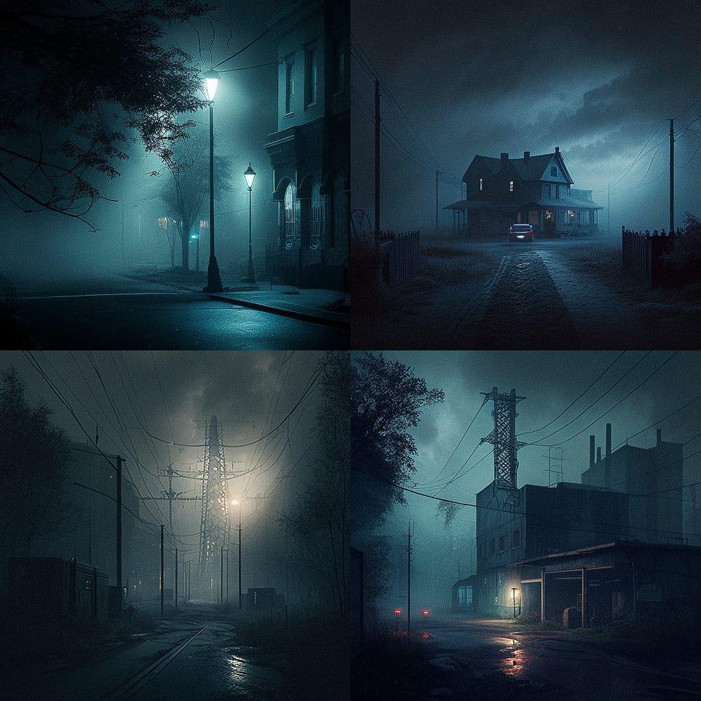 Eerie atmosphere style, Midjourney V4, render 1 of 4