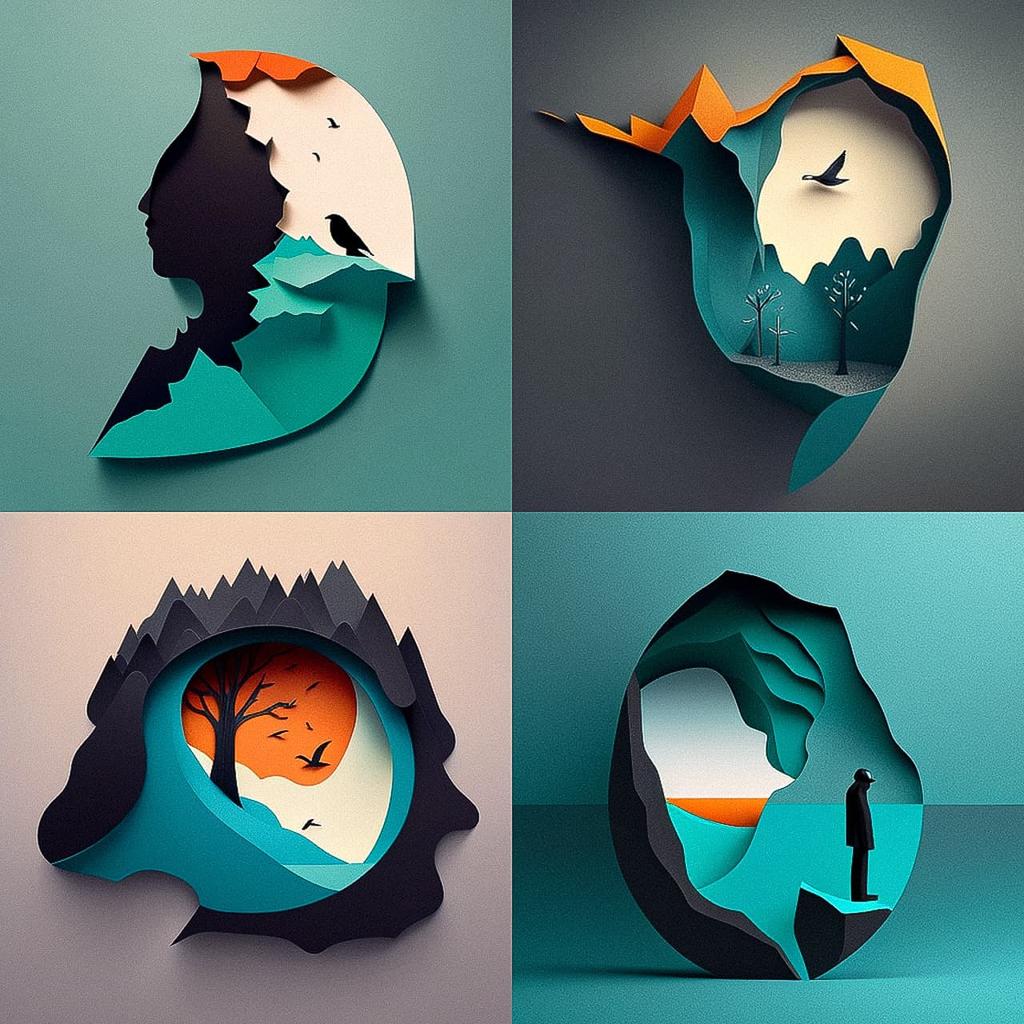 Eiko Ojala style, Midjourney V4, render 1 of 4