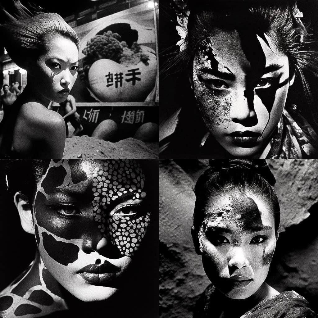 Eikoh Hosoe style, Midjourney V4, render 1 of 4