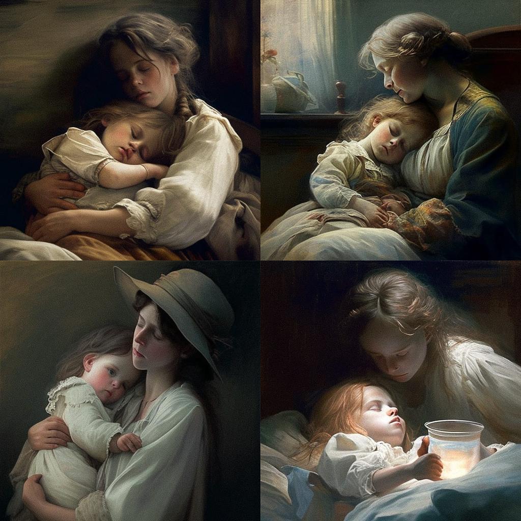 Elizabeth Nourse style, Midjourney V4, render 1 of 4