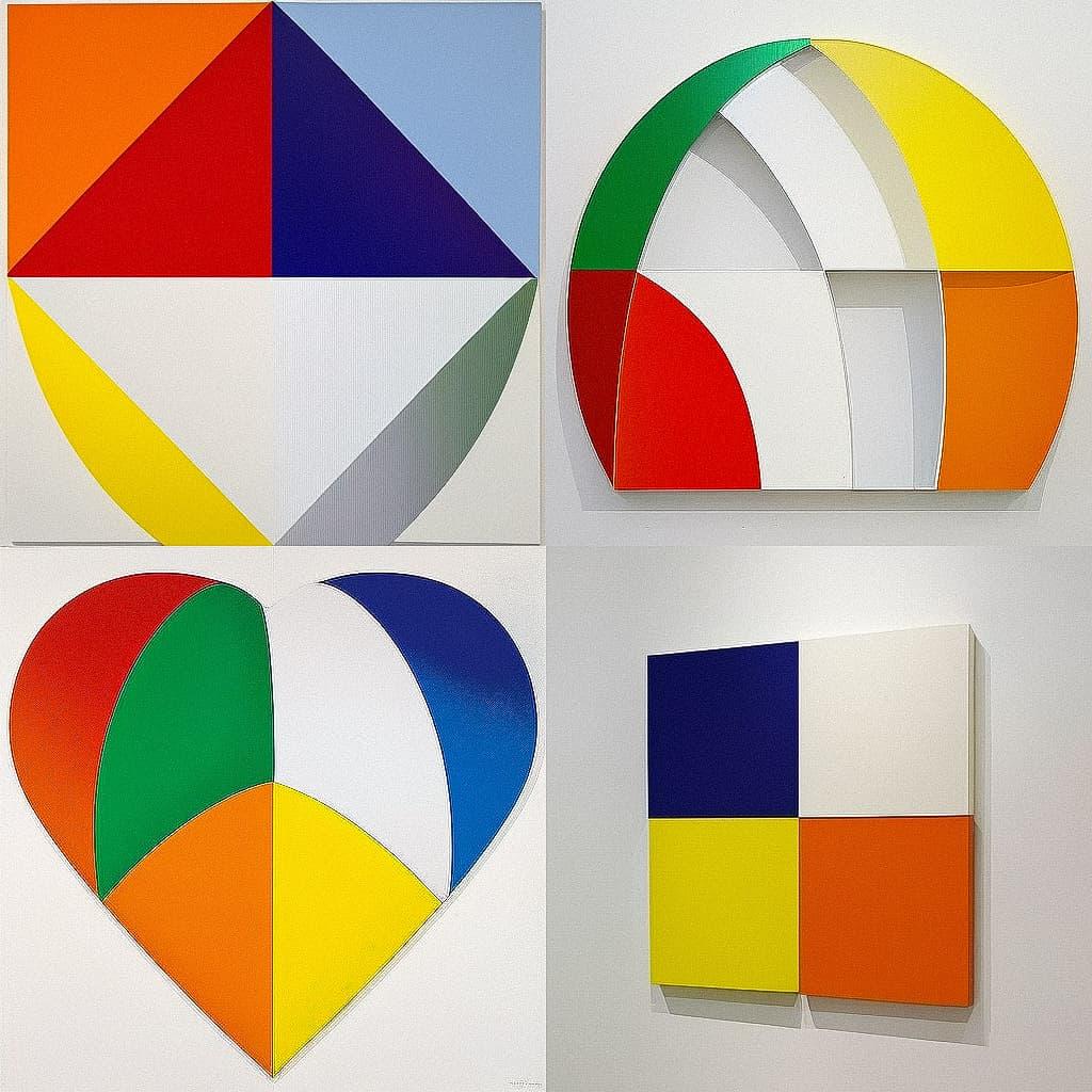 Ellsworth Kelly style, Midjourney V4, render 1 of 4