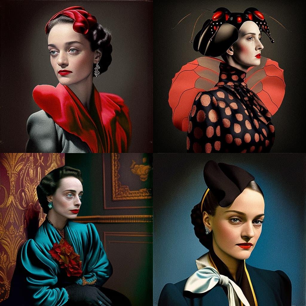 Elsa Schiaparelli style, Midjourney V4, render 1 of 4
