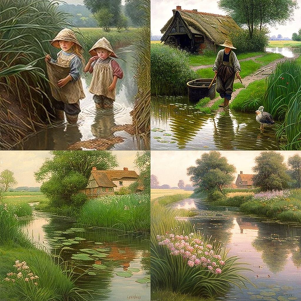 Emile Claus style, Midjourney V4, render 1 of 4