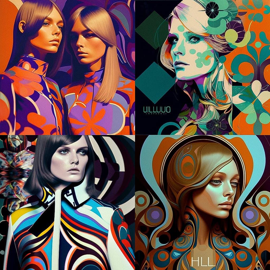 Emilio Pucci style, Midjourney V4, render 1 of 4