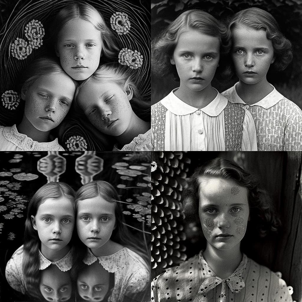 Emmet Gowin style, Midjourney V4, render 1 of 4