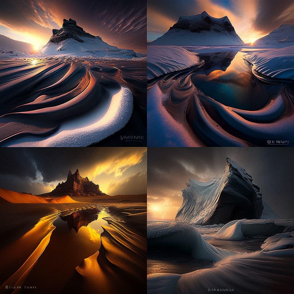 Erez Marom style, Midjourney V4, render 1 of 4