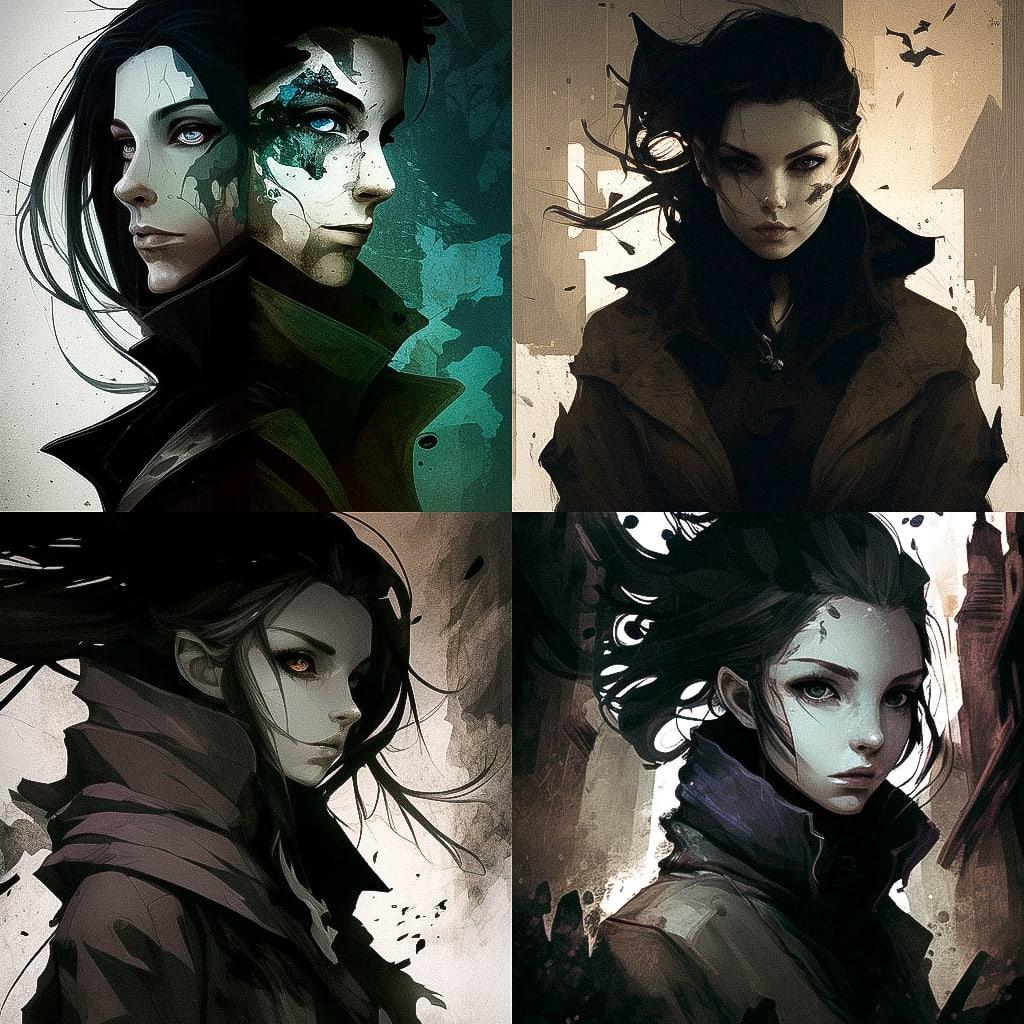 Ergo Proxy style, Midjourney V4, render 1 of 4