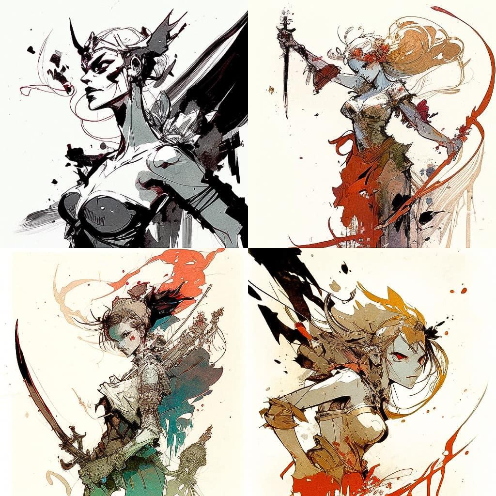 Eric Canete style, Midjourney V4, render 1 of 4