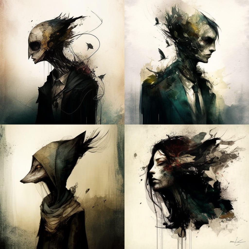Eric Lacombe style, Midjourney V4, render 1 of 4