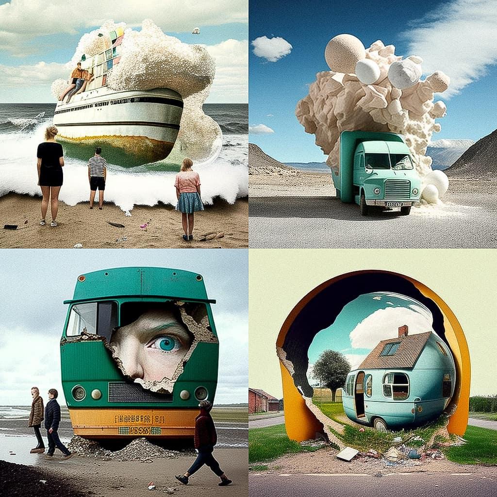 Erik Kessels style, Midjourney V4, render 1 of 4