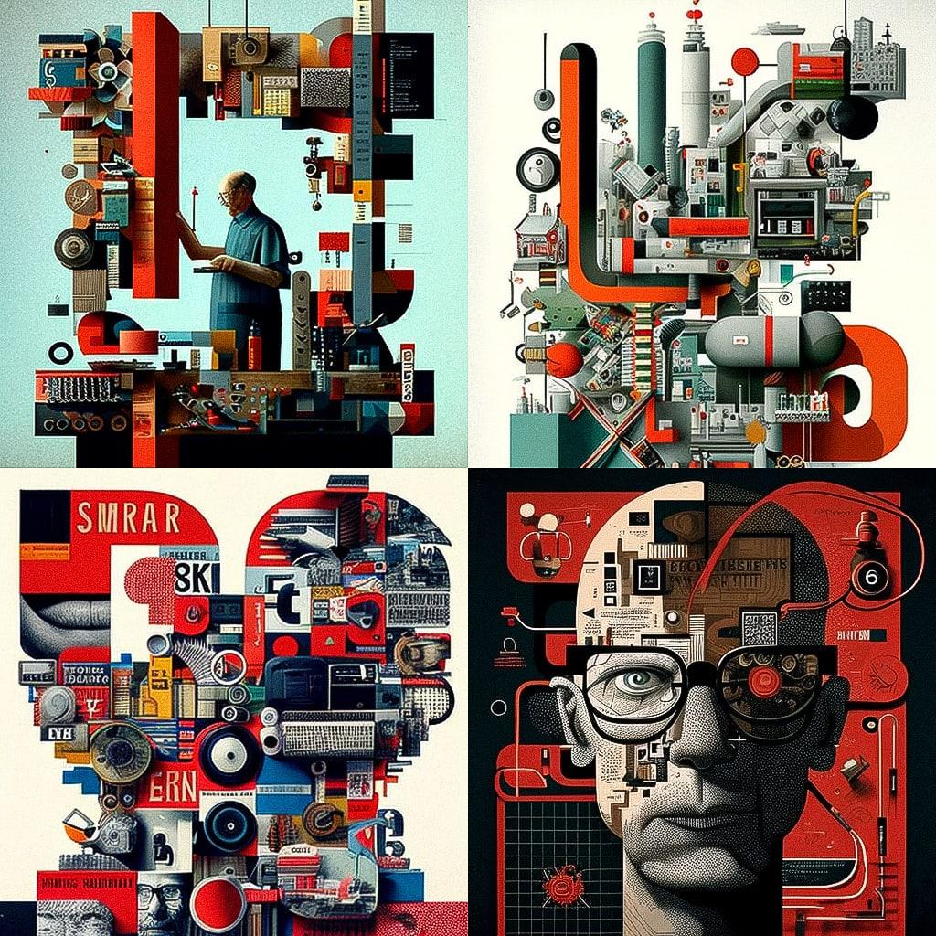 Erik Spiekermann style, Midjourney V4, render 1 of 4