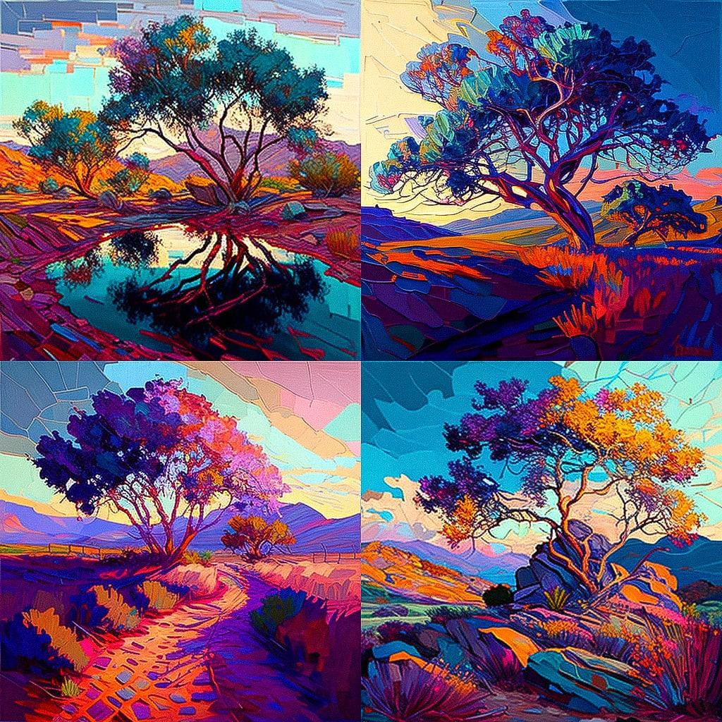 Erin Hanson style, Midjourney V4, render 1 of 4