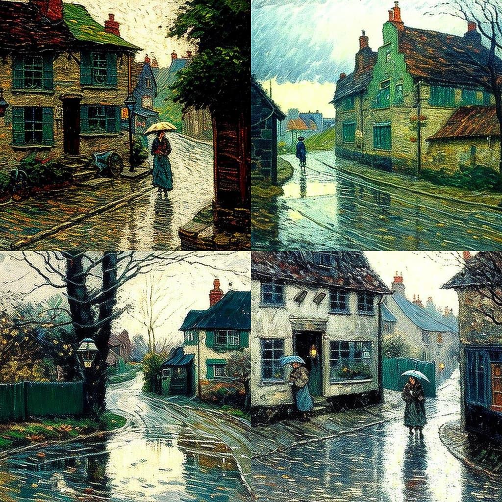 Ernest Lawson style, Midjourney V4, render 1 of 4