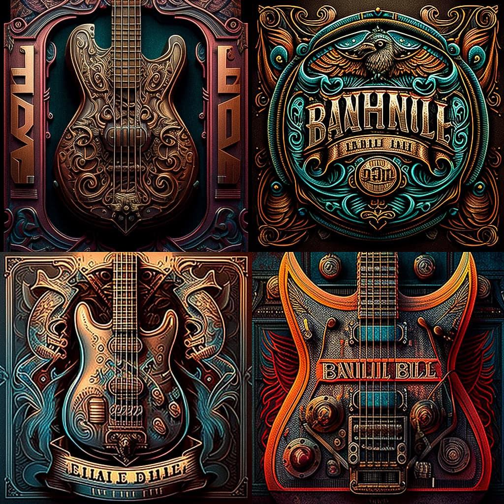 Ernie Ball style, Midjourney V4, render 1 of 4