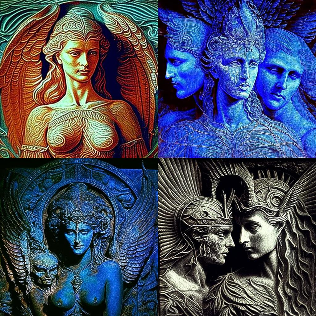Ernst Fuchs style, Midjourney V4, render 1 of 4