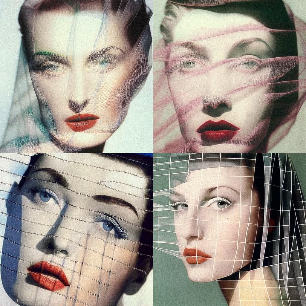 Erwin Blumenfeld style, Midjourney V4, render 1 of 4