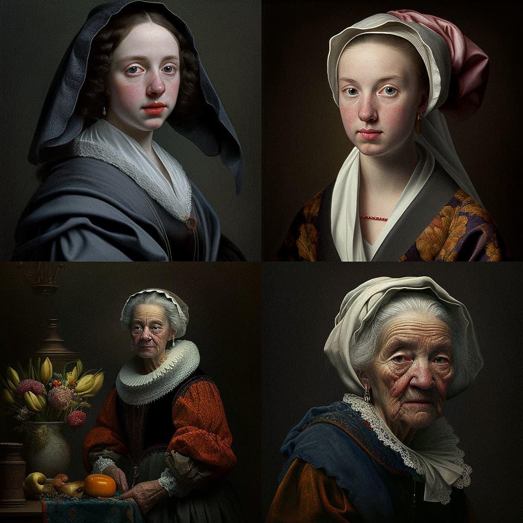 Esaias van de Velde style, Midjourney V4, render 1 of 4