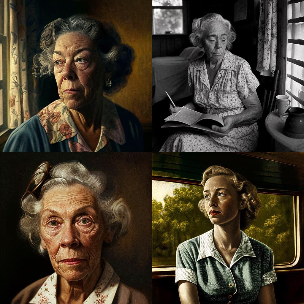 Eudora Welty style, Midjourney V4, render 1 of 4