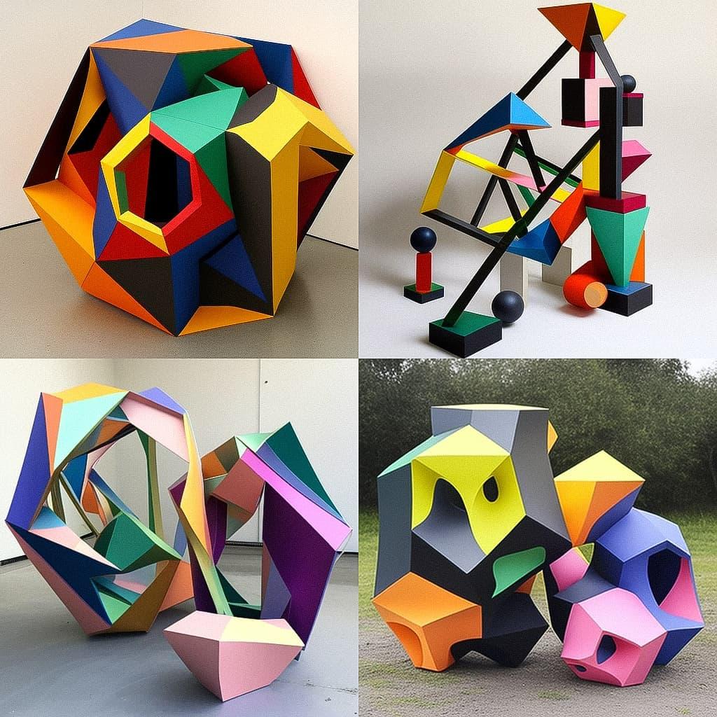 Eva Rothschild style, Midjourney V4, render 1 of 4