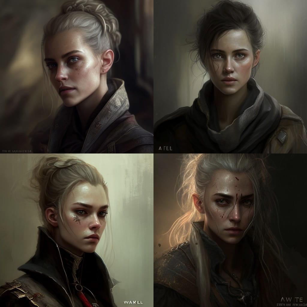 Eve Ventrue style, Midjourney V4, render 1 of 4