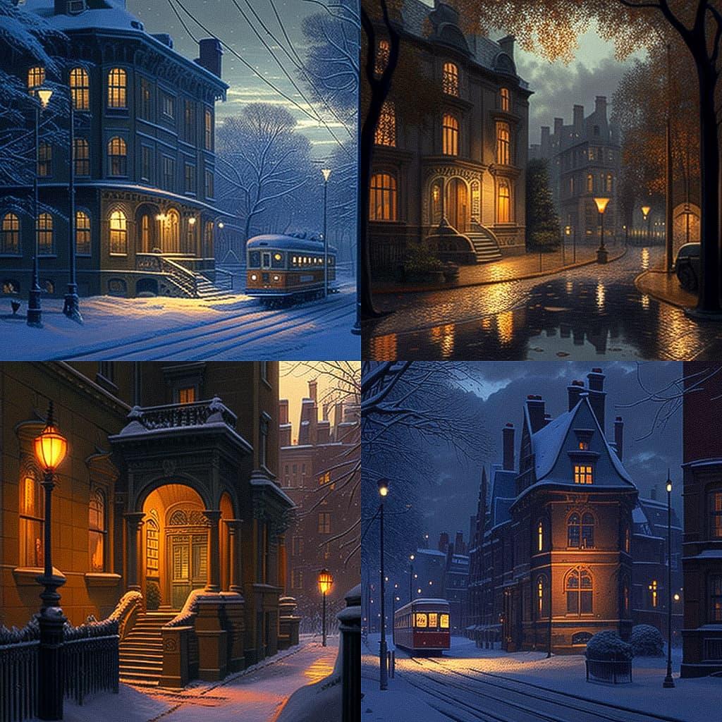 Evgeny Lushpin style, Midjourney V4, render 1 of 4