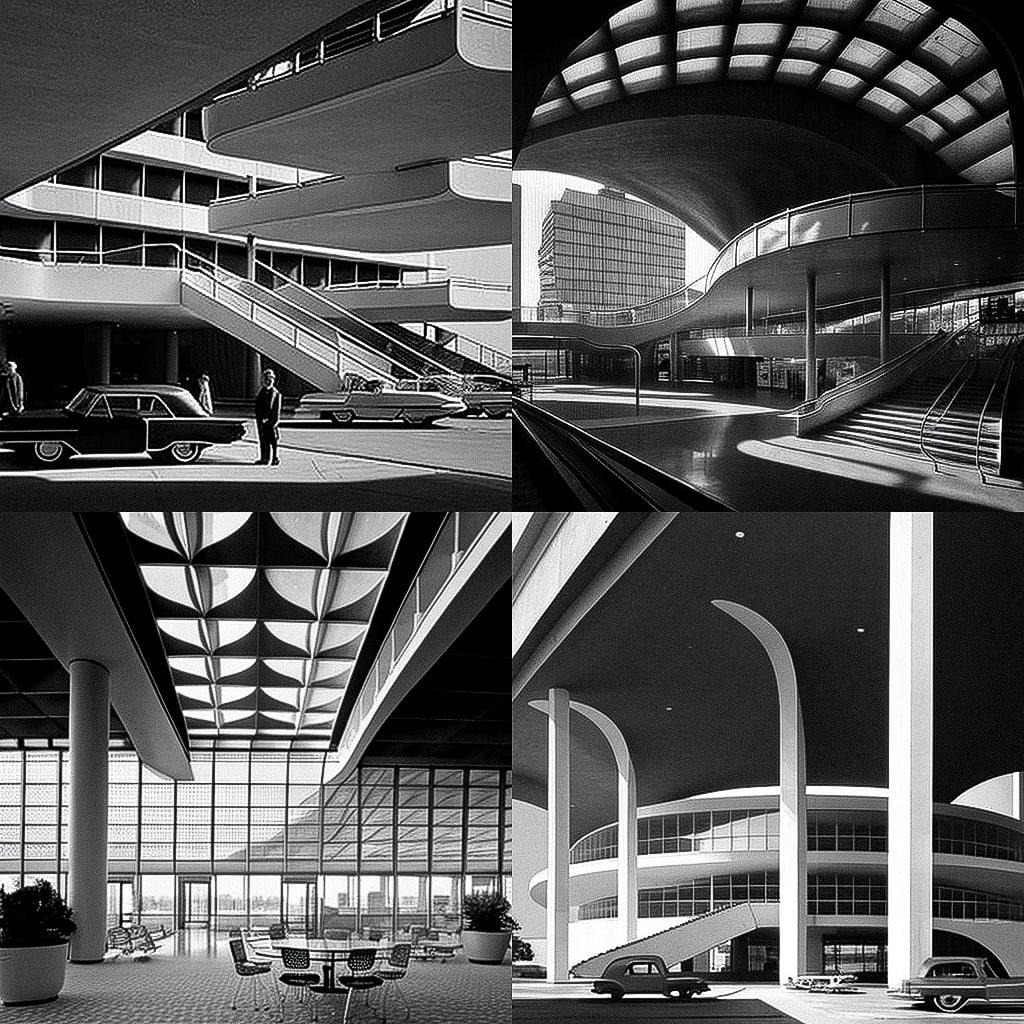 Ezra Stoller style, Midjourney V4, render 1 of 4