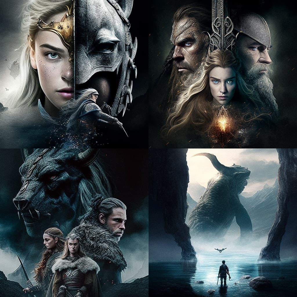 Fantasy movie style, Midjourney V4, render 1 of 4