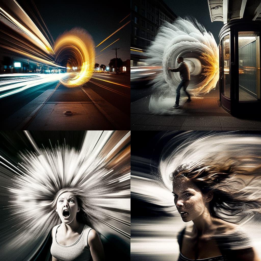 Fast shutter speed style, Midjourney V4, render 1 of 4