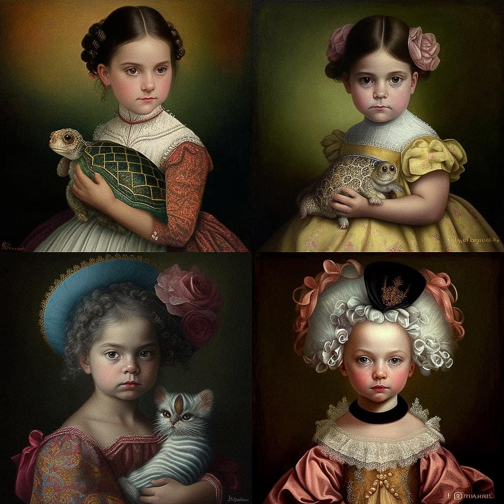Fatima Ronquillo style, Midjourney V4, render 1 of 4